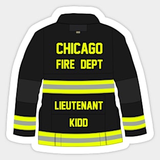 CHICAGO FIRE - LIEUTENANT KIDD - TURN OUT COAT Sticker